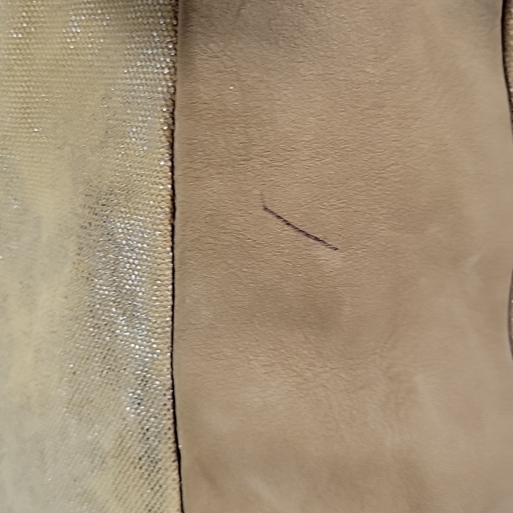 Jesslyn Blake for Anthropologie Tan Canvas Leather Tote Crossbody Shoulder Bag - Picture 10 of 15